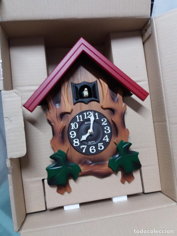 Relojes de pared: RELOJ PARED CUCO MADERA. NUEVO - Foto 7