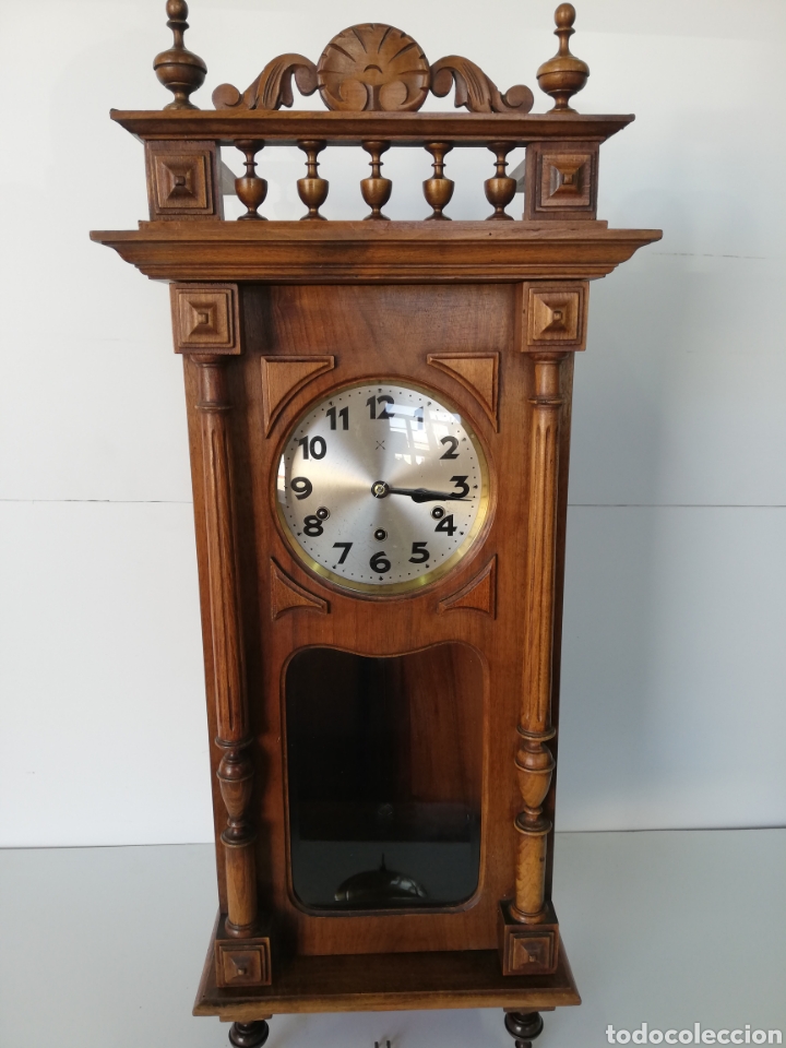 Relojes de pared: Reloj carrillon nogal restaurado - Foto 2