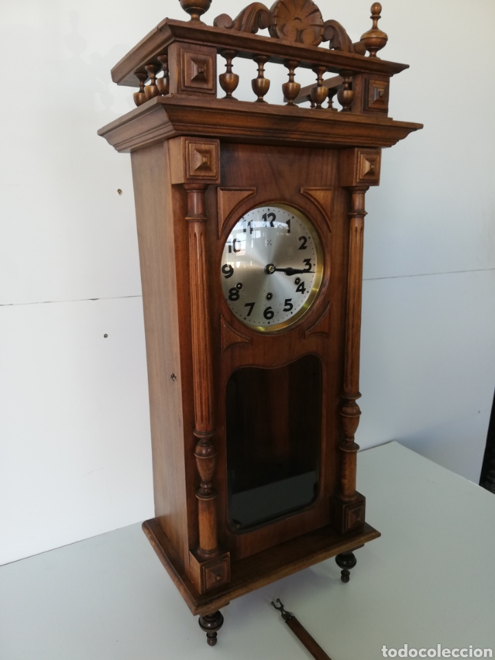 Relojes de pared: Reloj carrillon nogal restaurado - Foto 3