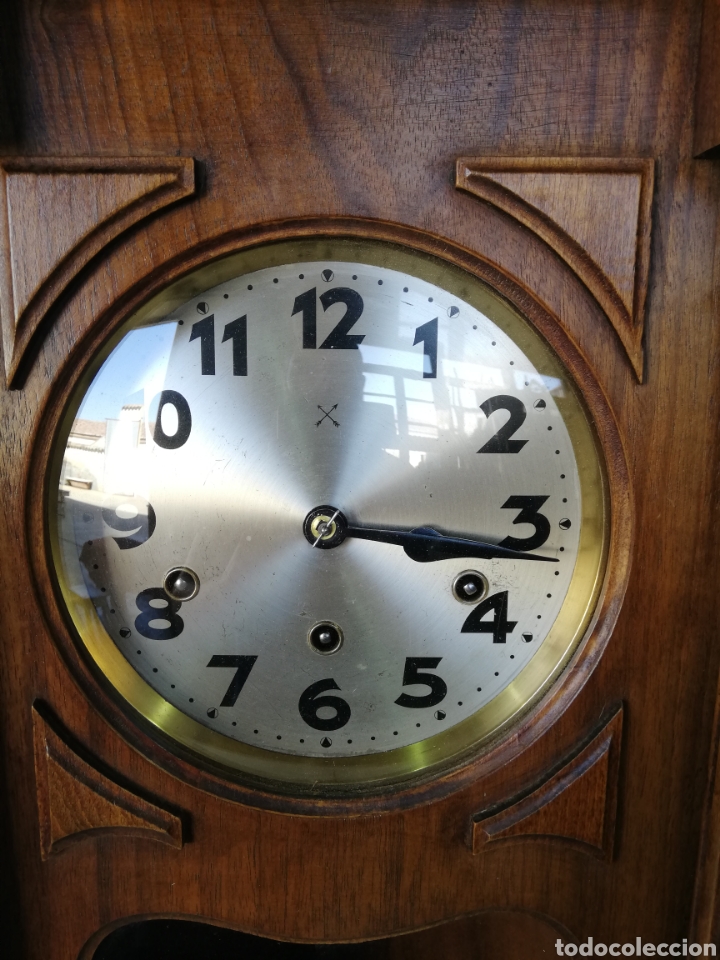 Relojes de pared: Reloj carrillon nogal restaurado - Foto 5