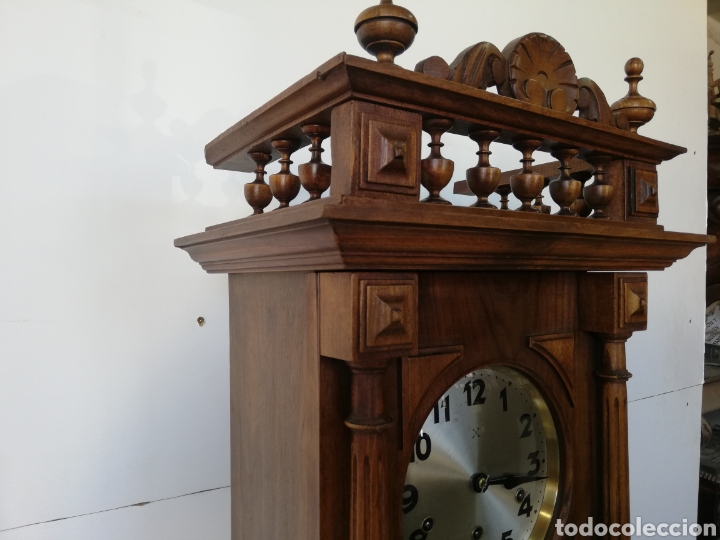 Relojes de pared: Reloj carrillon nogal restaurado - Foto 6