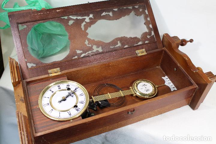 Relojes de pared: reloj cuerda de pared de madera tallada - Foto 6