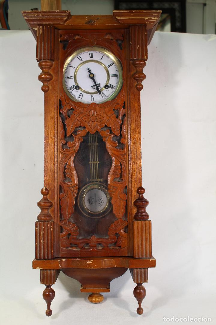 Relojes de pared: reloj cuerda de pared de madera tallada - Foto 1