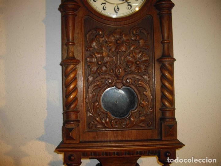 Relojes de pared: RELOJ PARED MADERA TALLADA - Foto 3