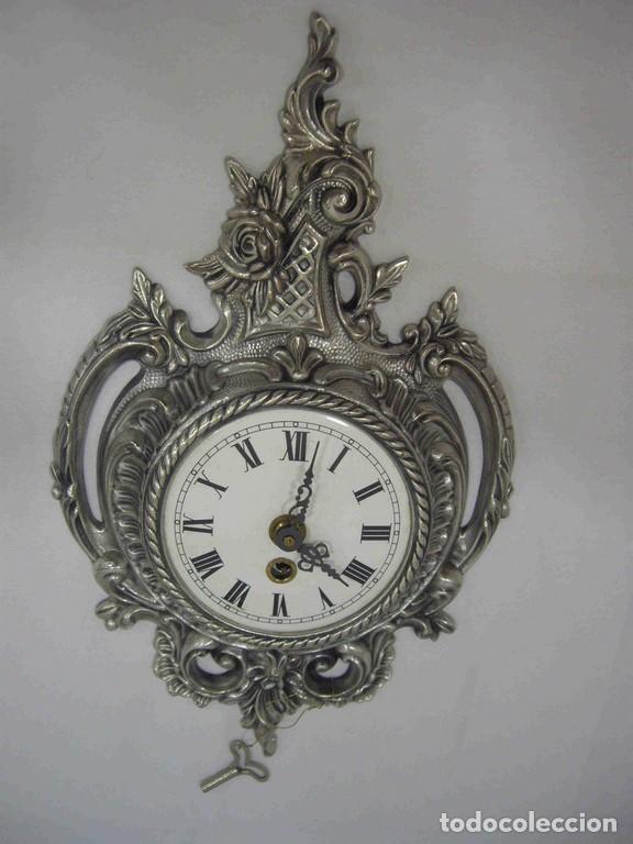 Relojes de pared: RELOJ METAL PLATEADO - Foto 1