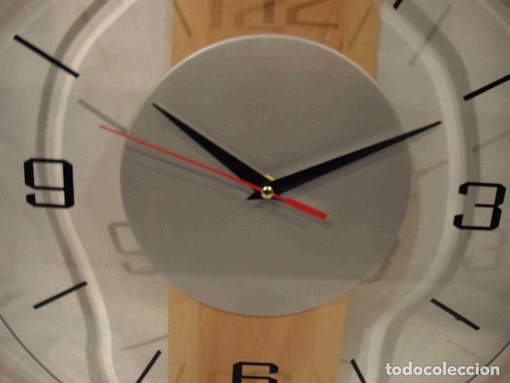 Relojes de pared: RELOJ PARED ALUMINIO MADERA 32 - Foto 4