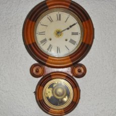 Relojes de pared: RELOJ DE PARED AMERICANO. CARGA MANUAL. M.VARGAS. MANUFACTURED IN U.S.A