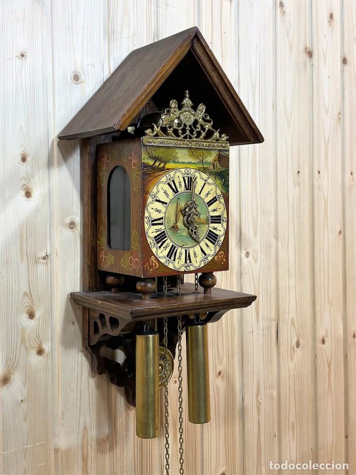 Relojes de pared: RELOJ DE PARED DECORADO A MANO FUNCIONANDO - Foto 2