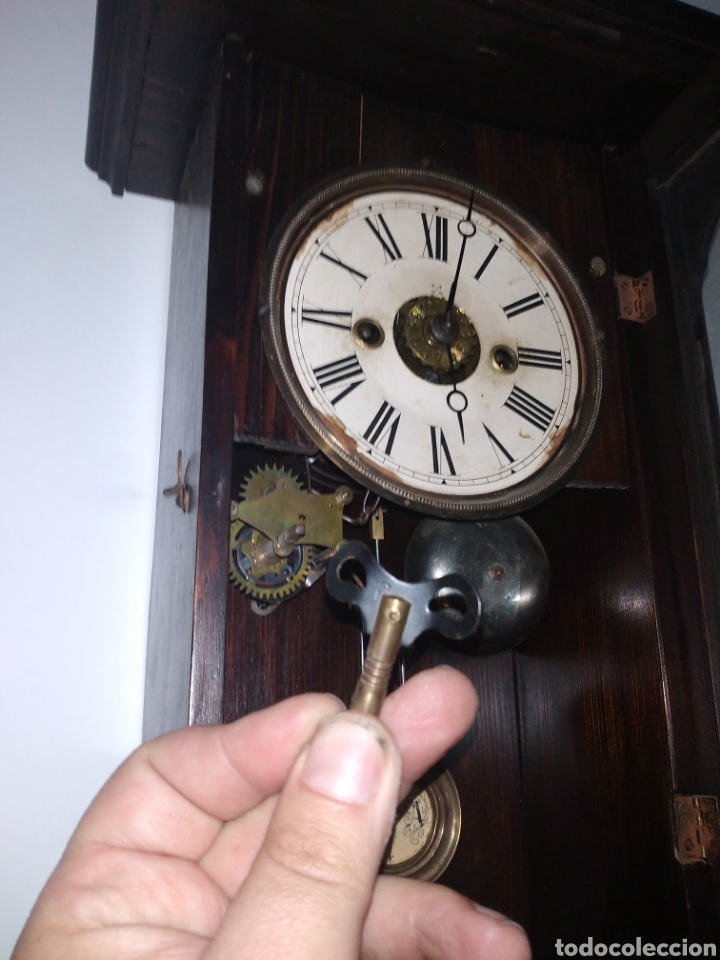 Relojes de pared: Antiguo Reloj dos flechas R#A S.XIX - Foto 2