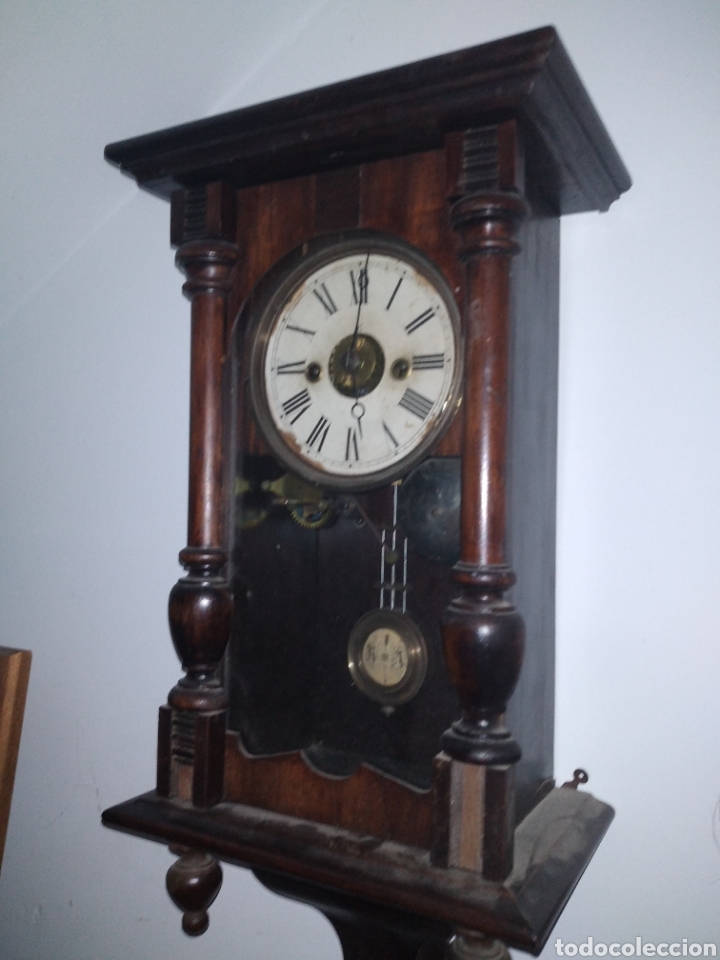 Relojes de pared: Antiguo Reloj dos flechas R#A S.XIX - Foto 3