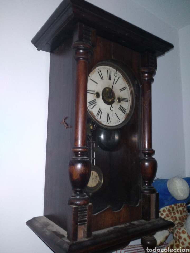 Relojes de pared: Antiguo Reloj dos flechas R#A S.XIX - Foto 4