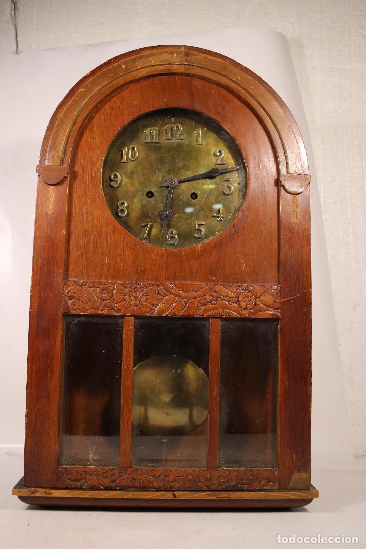 Relojes de pared: reloj de madera antiguo - Foto 4