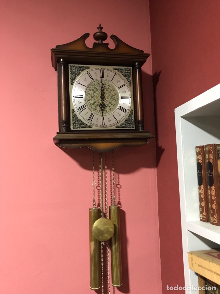 Relojes de pared: Antiguo reloj de pared con p&eacute;ndulo - Foto 3