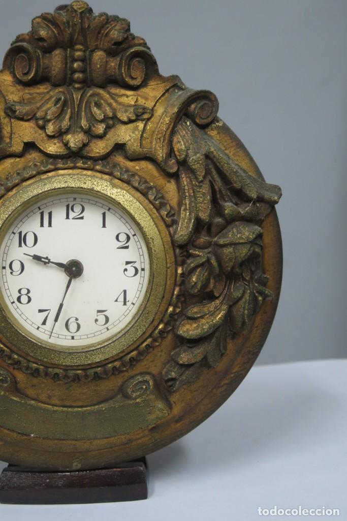 Relojes de pared: RELOJ DE PARED DORADO. HACIA 1920 - Foto 3
