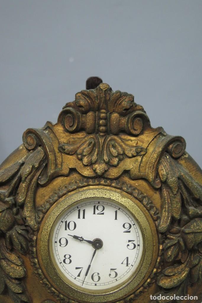 Relojes de pared: RELOJ DE PARED DORADO. HACIA 1920 - Foto 4