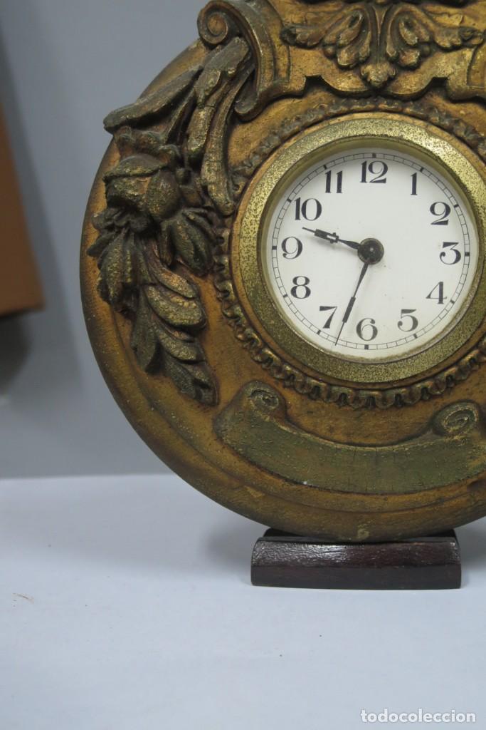 Relojes de pared: RELOJ DE PARED DORADO. HACIA 1920 - Foto 5