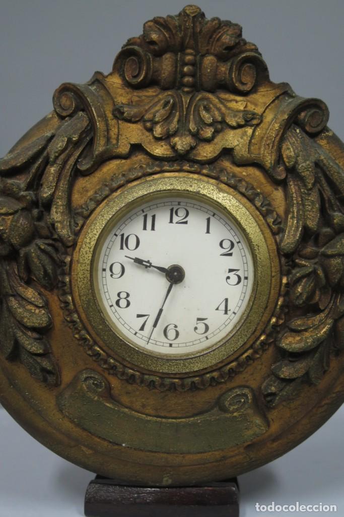 Relojes de pared: RELOJ DE PARED DORADO. HACIA 1920 - Foto 6