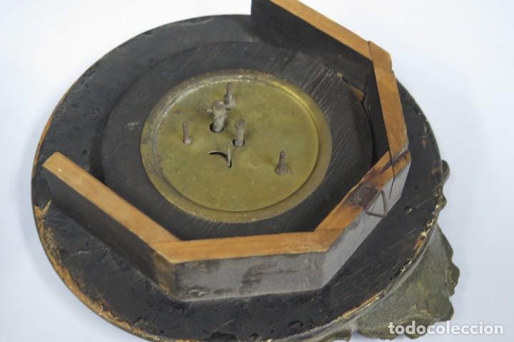 Relojes de pared: RELOJ DE PARED DORADO. HACIA 1920 - Foto 7