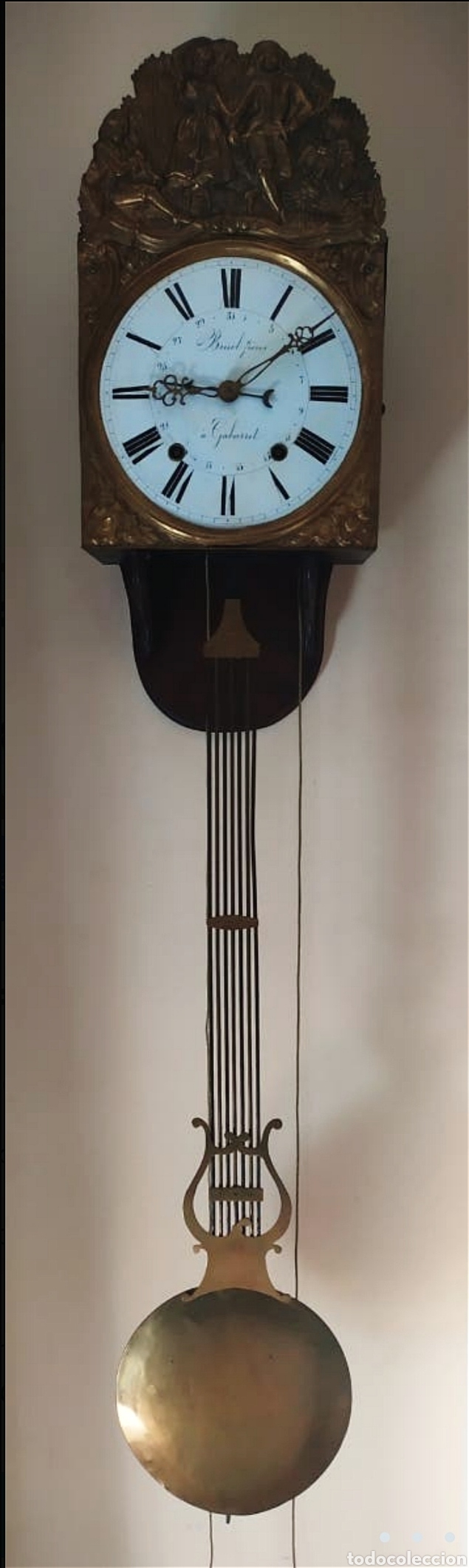 Relojes de pared: Reloj de pared. Comtoise sobre 1880 - Foto 7