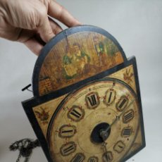 Relojes de pared: RELOJ DE PARED O RATERA.MADERA POLICROMADA.OSWALD MAURER EISENBACH(ALEMANIA)-SIGLO XIX