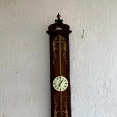 Relojes de pared: RELOJ PARED CREMALLERA PENDULO COPIA S XX S XVIII ANNO 1750 77X15X7CMS. Lote 366086671