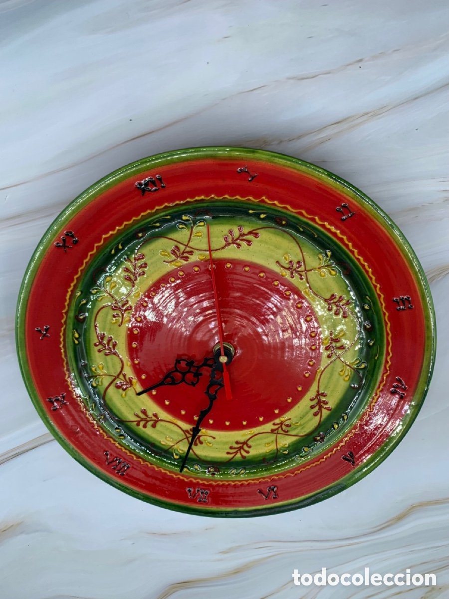 Relojes de pared: Plato reloj cer&aacute;mica - Foto 3