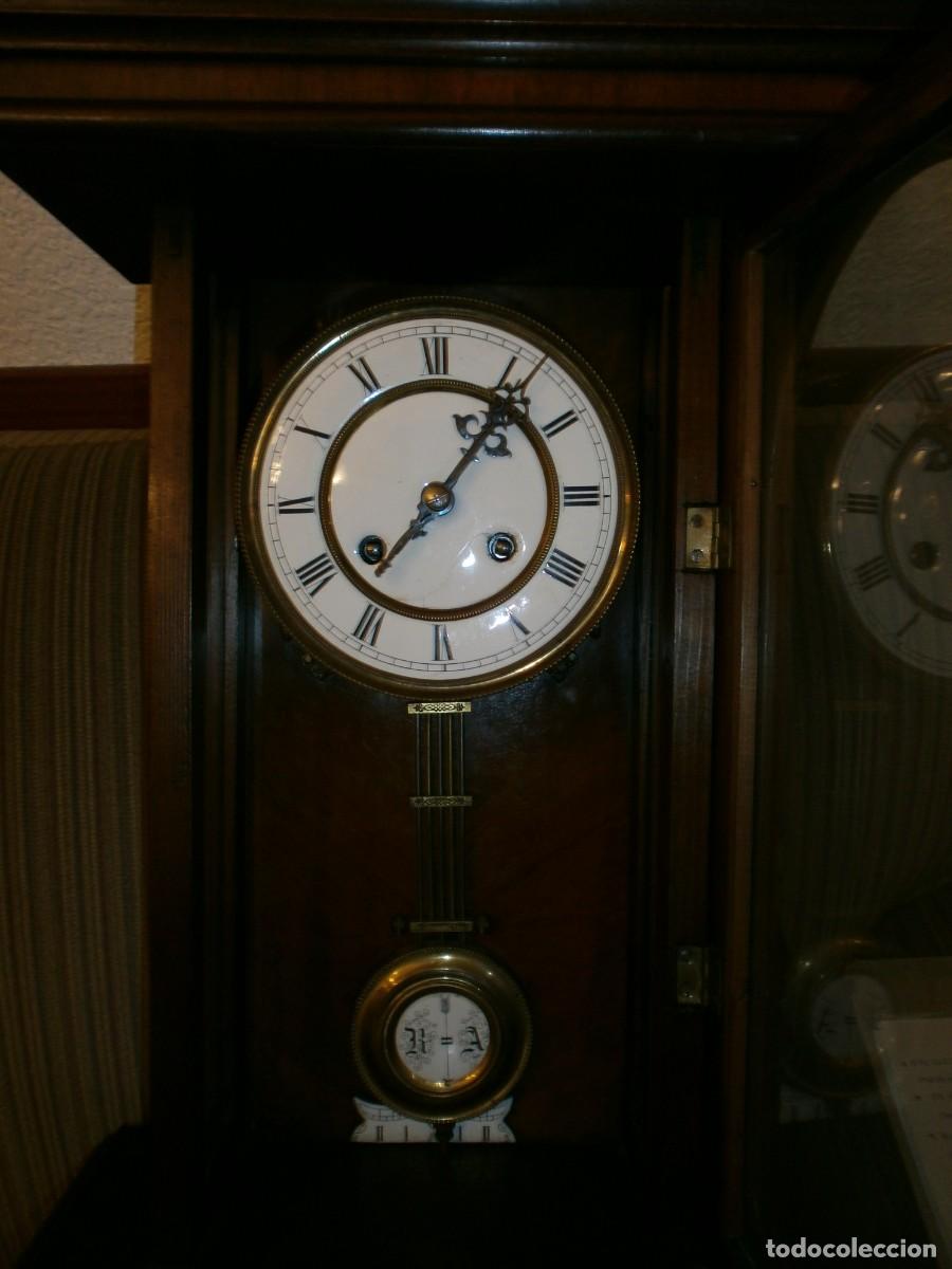 Relojes de pared: RELOJ DE PARED ANTIGUO CARGA MANUAL DE P&Eacute;NDULO - Foto 5