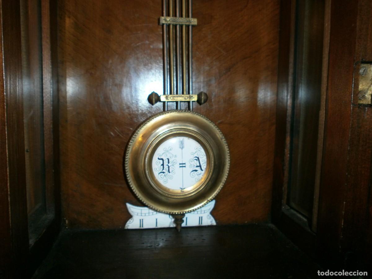 Relojes de pared: RELOJ DE PARED ANTIGUO CARGA MANUAL DE P&Eacute;NDULO - Foto 6