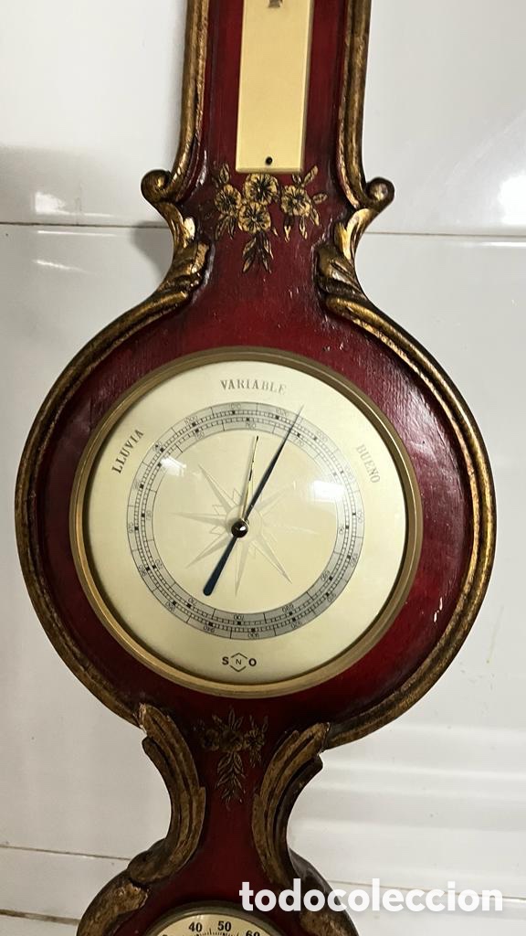Relojes de pared: Antiguo reloj bar&oacute;metro - Foto 2