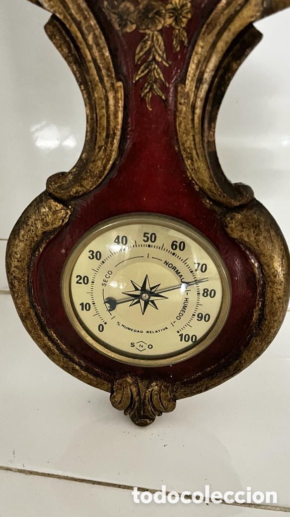 Relojes de pared: Antiguo reloj bar&oacute;metro - Foto 3