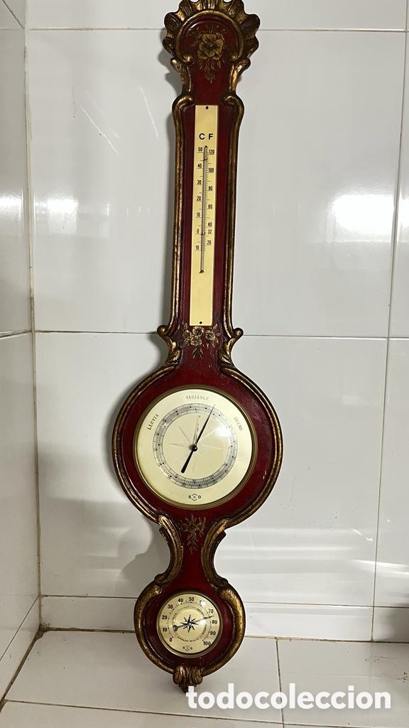 Relojes de pared: Antiguo reloj bar&oacute;metro - Foto 1