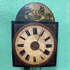 Relojes de pared: RELOJ RATERA SIGLO XIX COMPLETO FUNCIONANDO CORRECTAMENTE - REPASADO POR PROFESIONAL