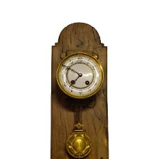 Relojes de pared: ANTIGUO RELOJ DE PARED - MAQUINA DE RELOJ JUNGHANS- SOBRE MADERA DE ROBLE - COMPLETO - S. XIX