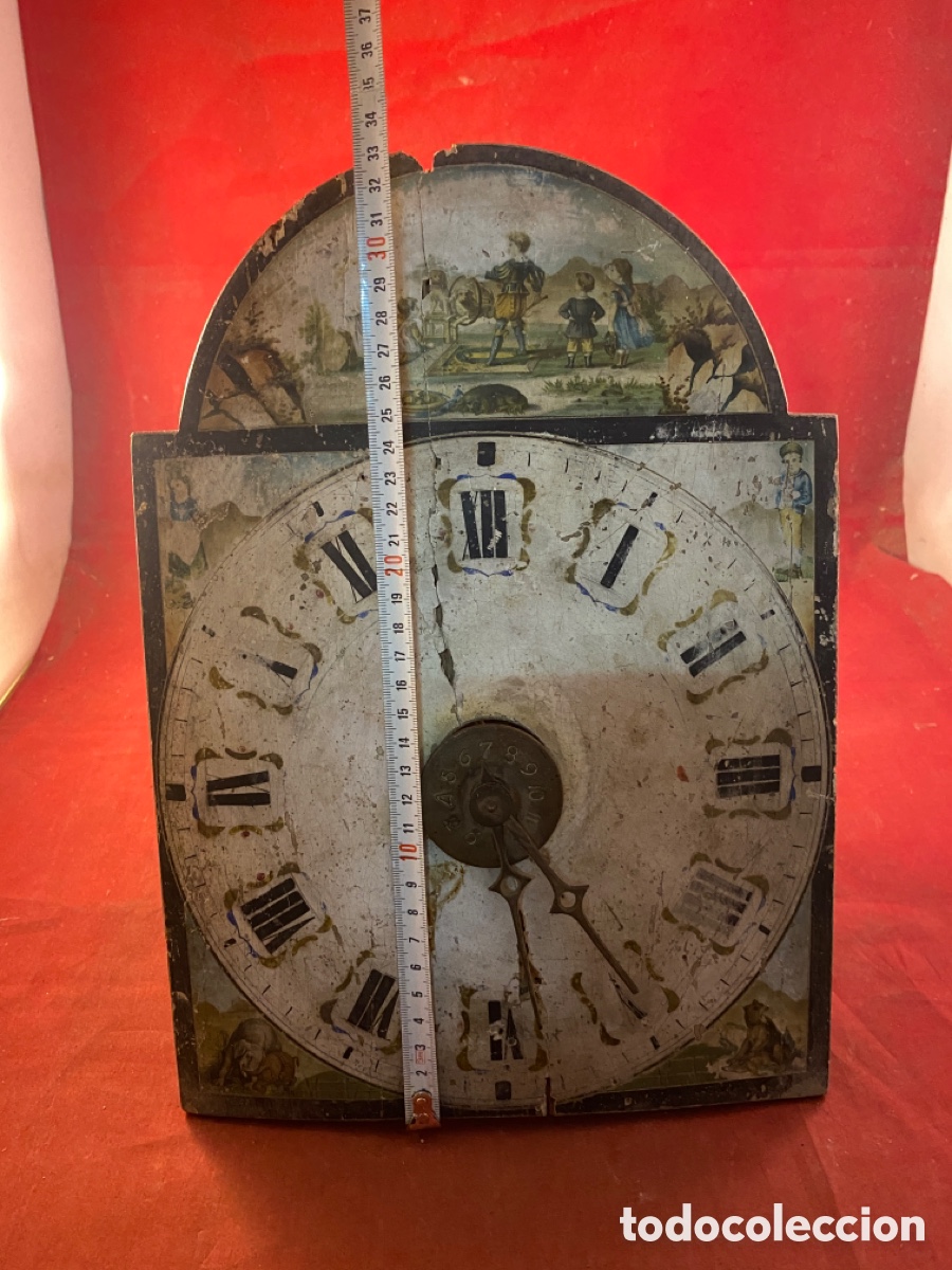 Relojes de pared: Antiguo reloj de pared madera - Foto 4
