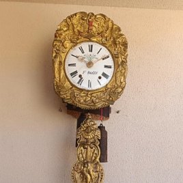 Reloj morez antiguo de campana péndulo real muy detallado motivo marino RARISIMO ALTA COLECCIÓN