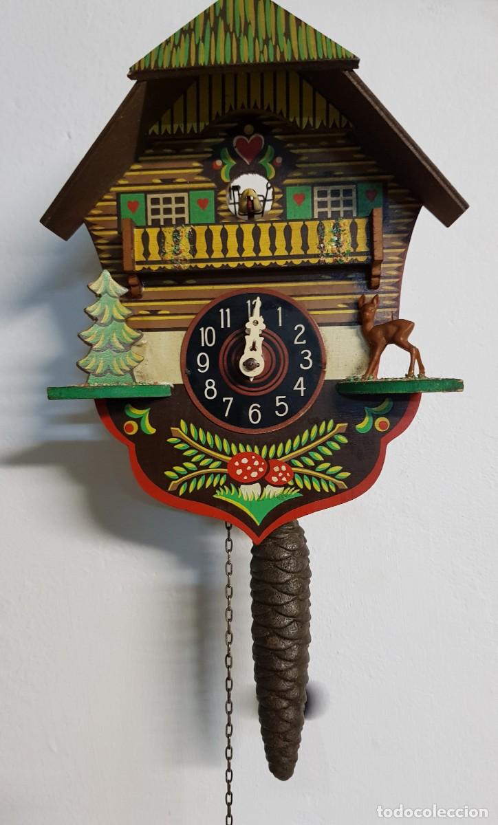 Relojes de pared: Reloj de cucu funcionando de una pesa - Foto 1