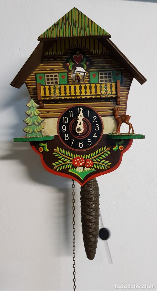 Relojes de pared: Reloj de cucu funcionando de una pesa - Foto 6