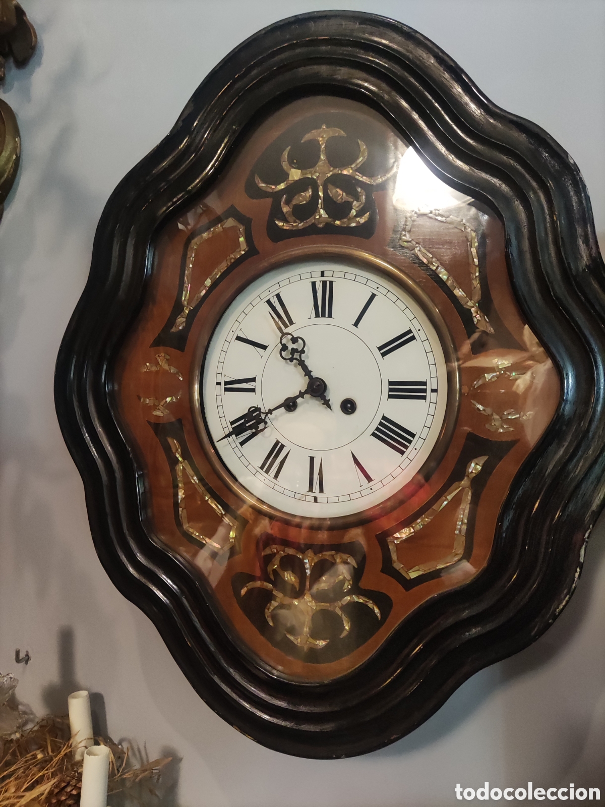 Relojes de pared: ANTIGUO RELOJ OJO DE BUEY - Foto 3