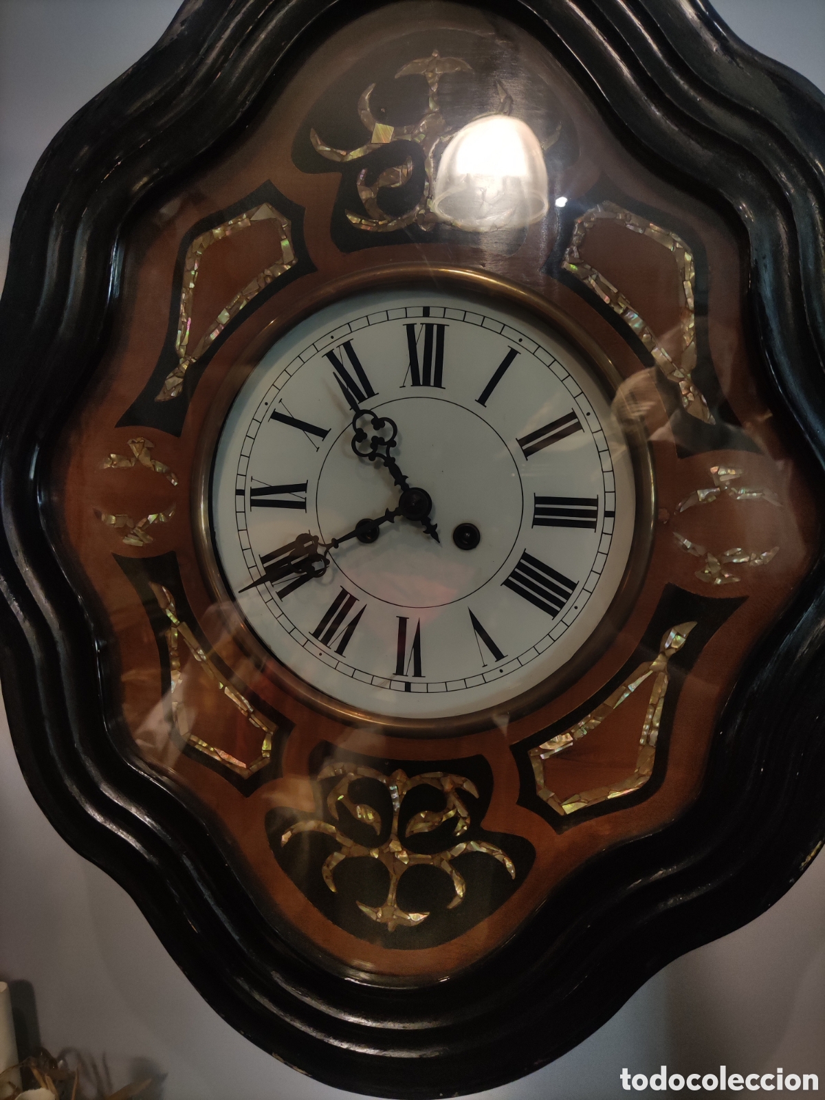 Relojes de pared: ANTIGUO RELOJ OJO DE BUEY - Foto 4
