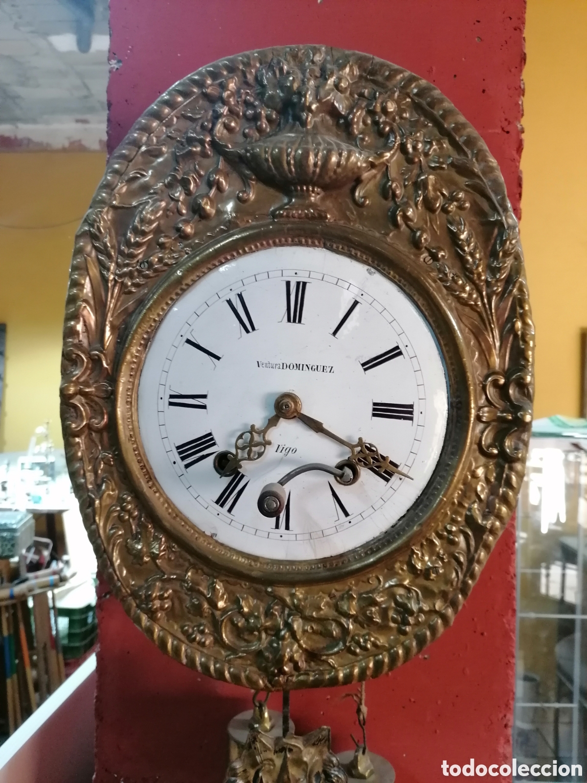 Relojes de pared: Reloj Moret p&eacute;ndulo, s XIX - Foto 2