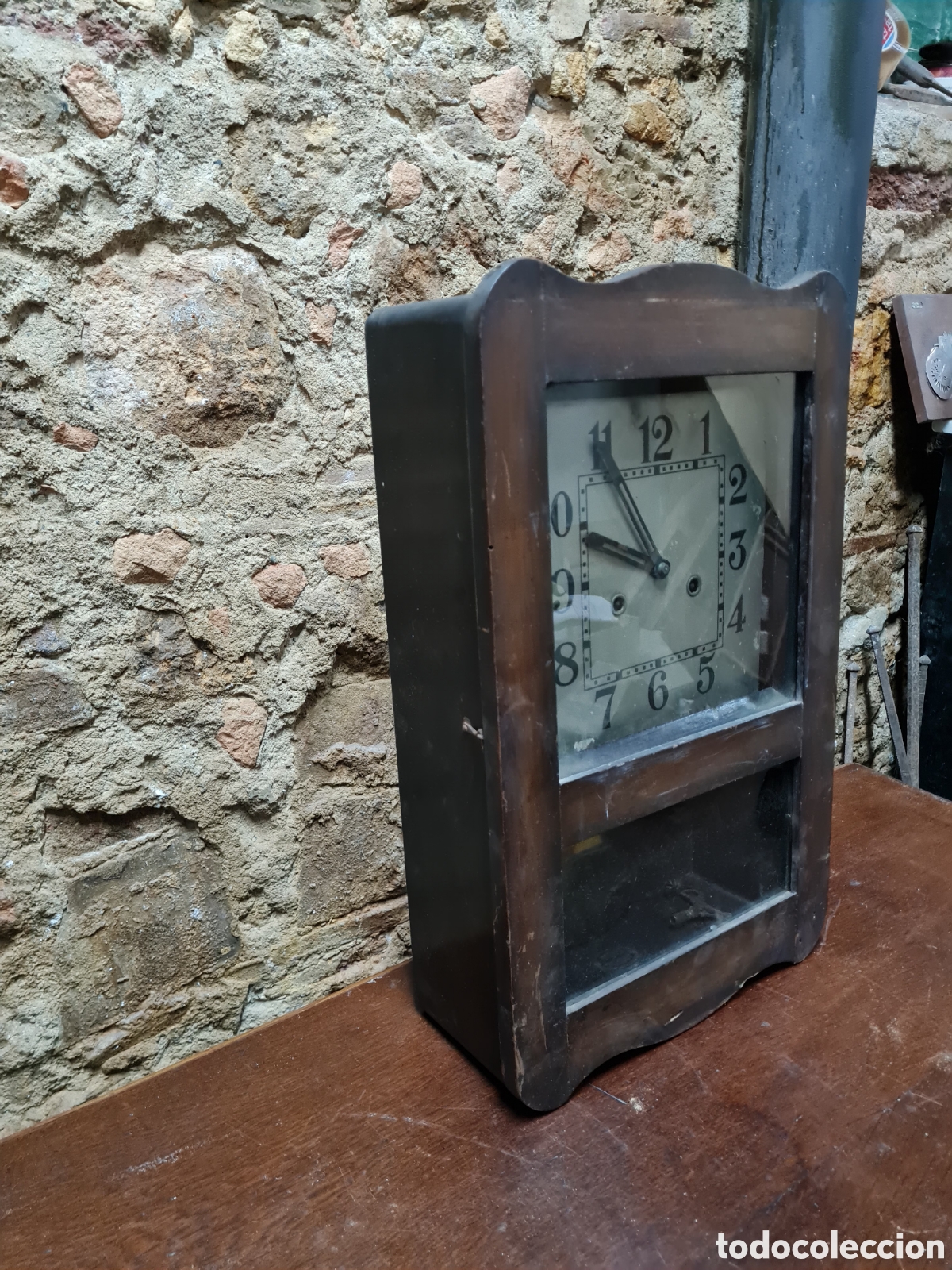Relojes de pared: Reloj antiguo sin funcionar ardeco - Foto 3