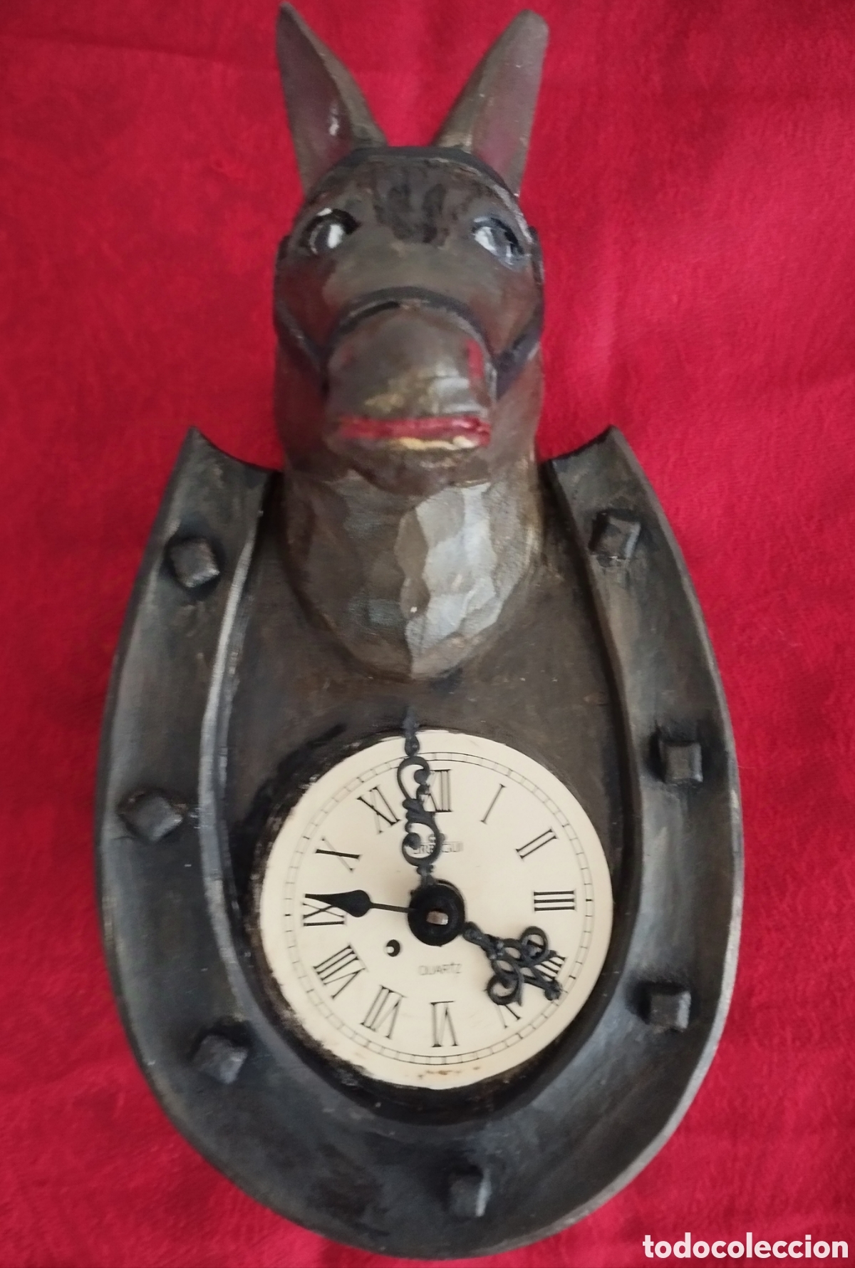Relojes de pared: Antiguo Reloj Madera tallada. - Foto 2