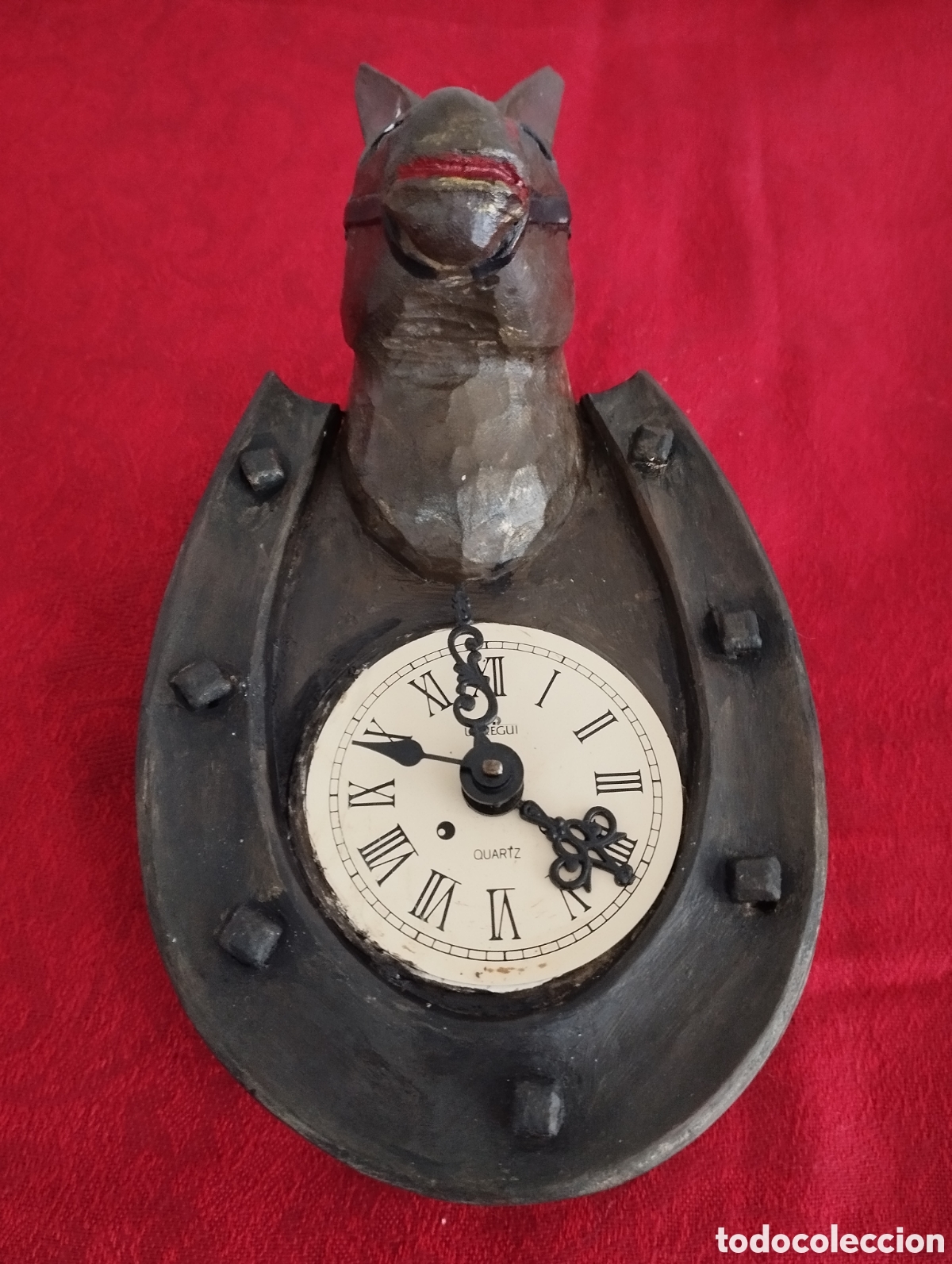 Relojes de pared: Antiguo Reloj Madera tallada. - Foto 3