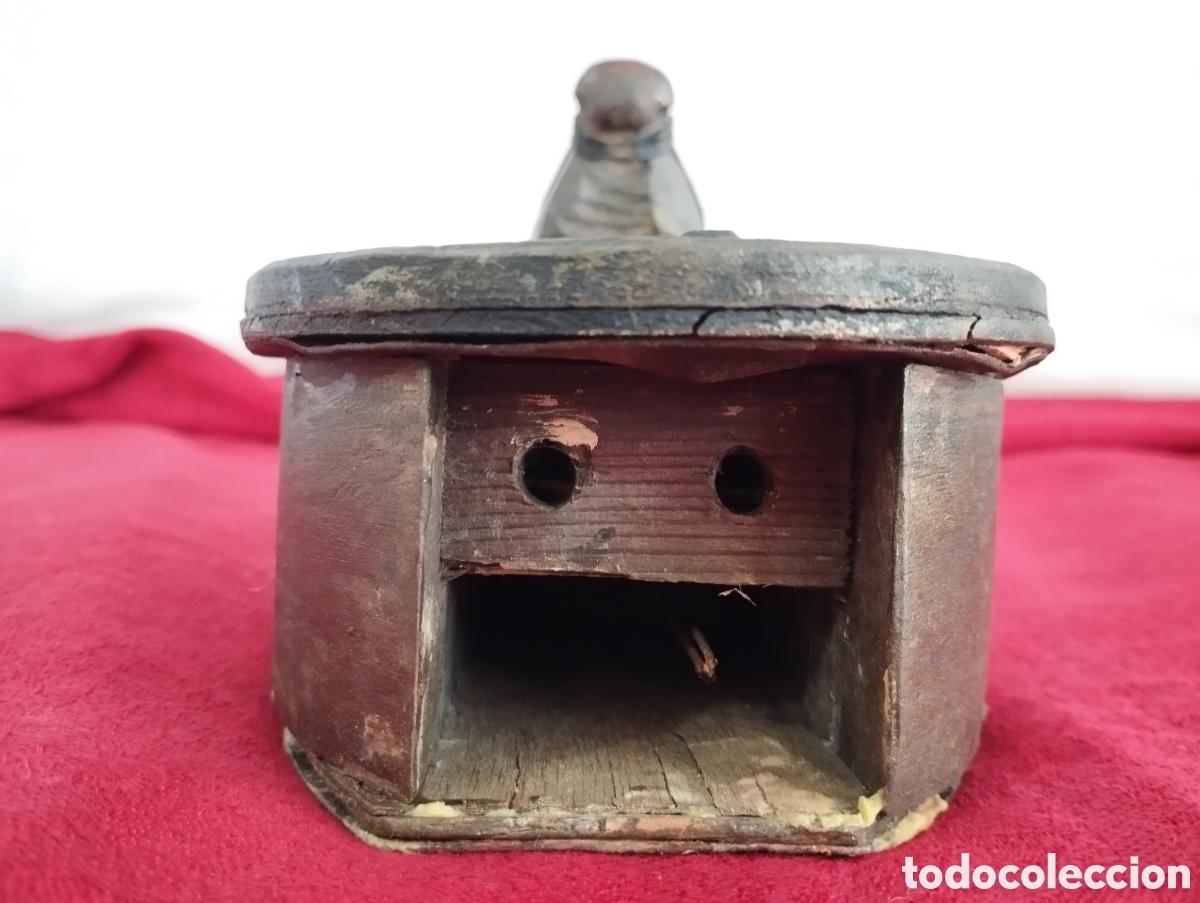 Relojes de pared: Antiguo Reloj Madera tallada. - Foto 8