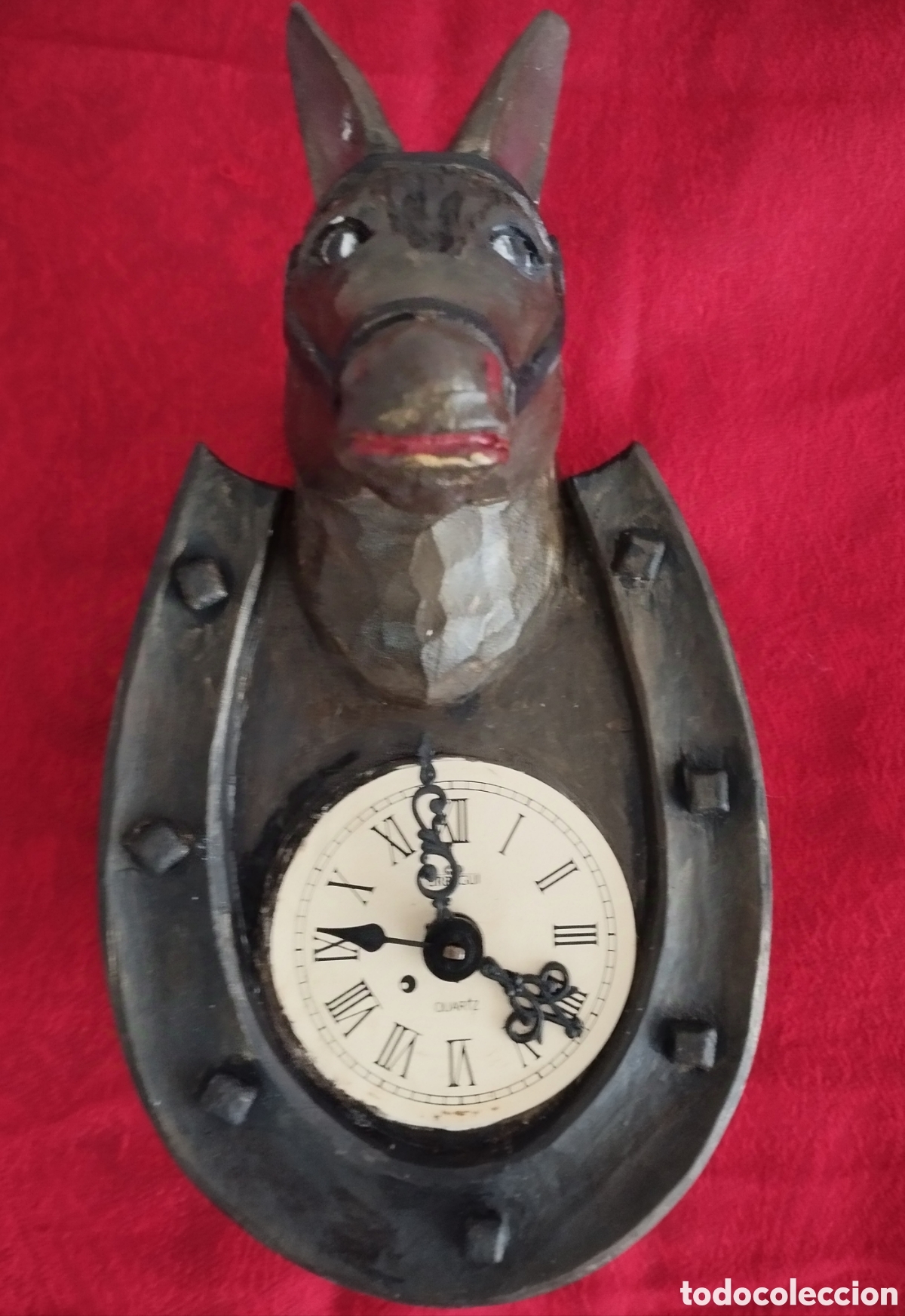 Relojes de pared: Antiguo Reloj Madera tallada. - Foto 1