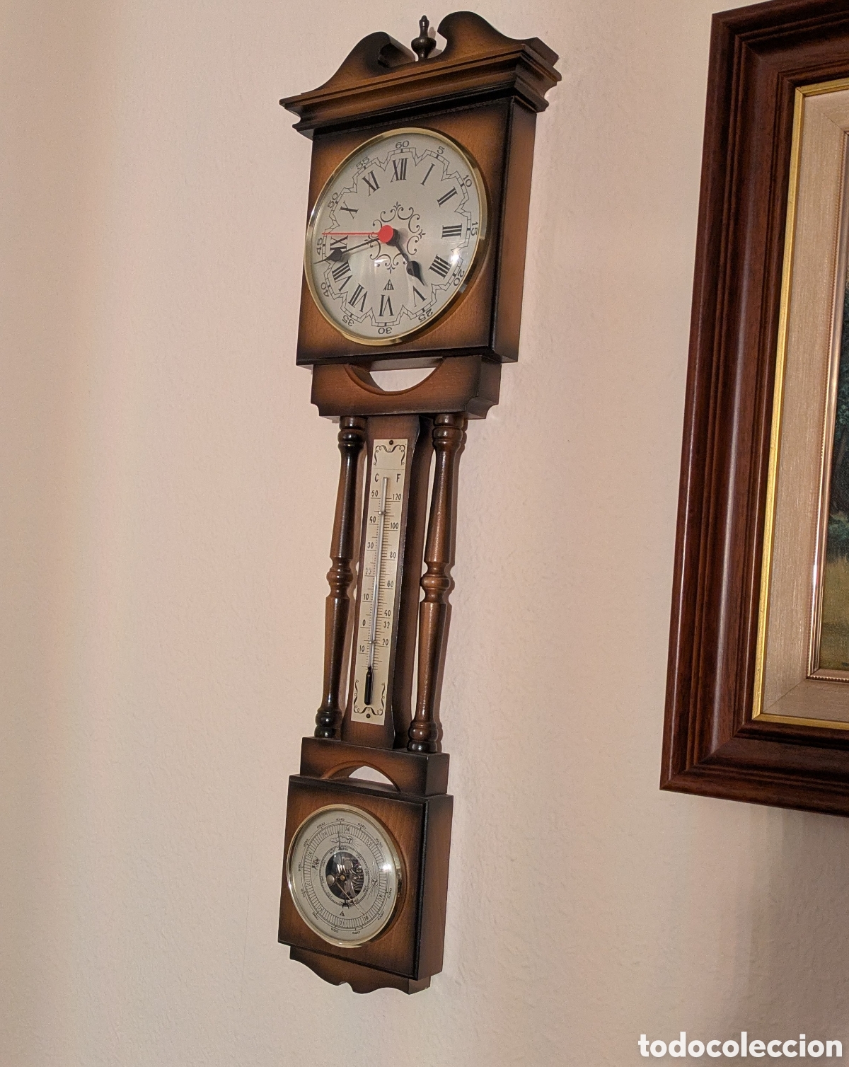 Relojes de pared: Reloj Bar&oacute;metro y Term&oacute;metro antiguo - Foto 1