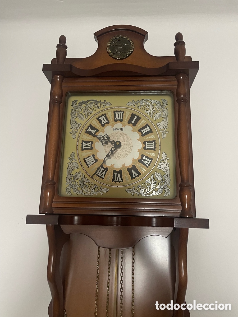 Relojes de pared: Elegante reloj de pared pendulo y pesas - Foto 2