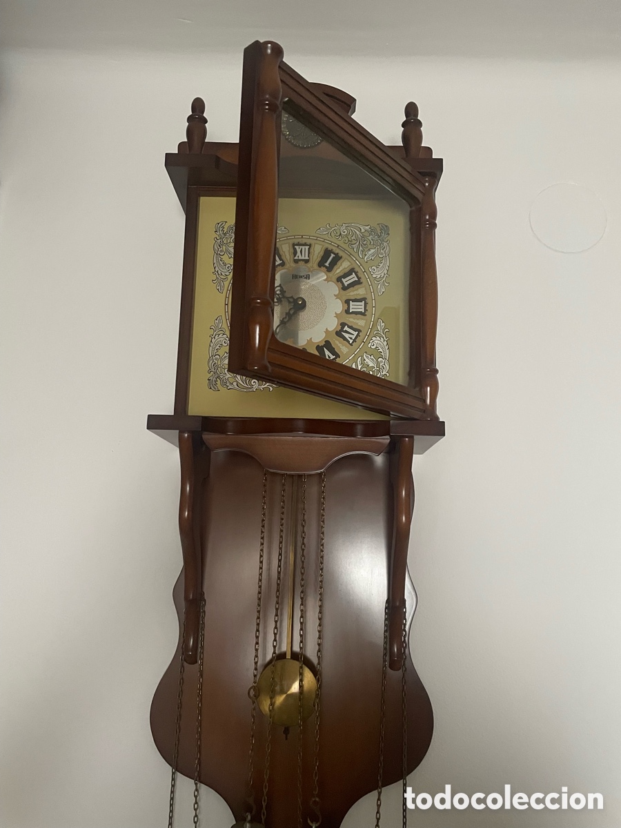 Relojes de pared: Elegante reloj de pared pendulo y pesas - Foto 3