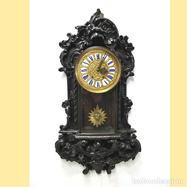 Relojes de pared: RELOJ ANTIGUO DE PARED ESTILO LUIS XV - Foto 1