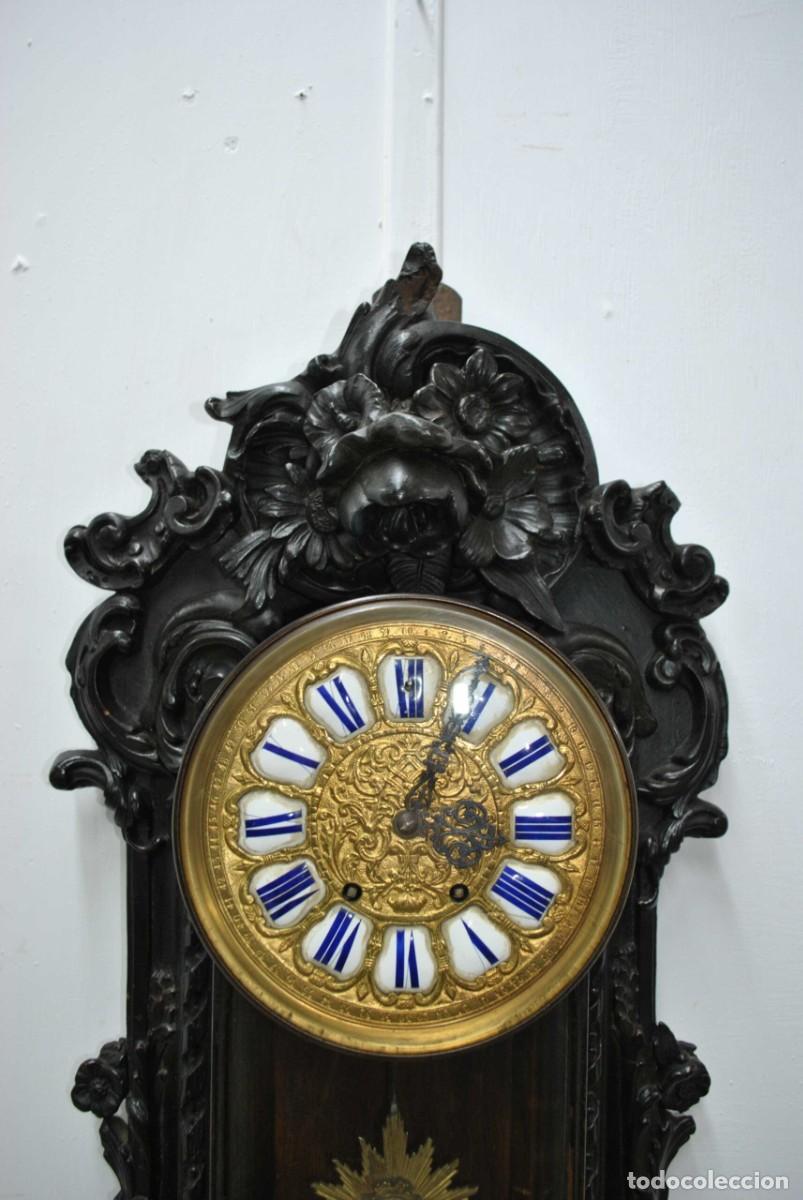 Relojes de pared: RELOJ ANTIGUO DE PARED ESTILO LUIS XV - Foto 3